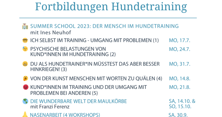 Fortbildungen 2023